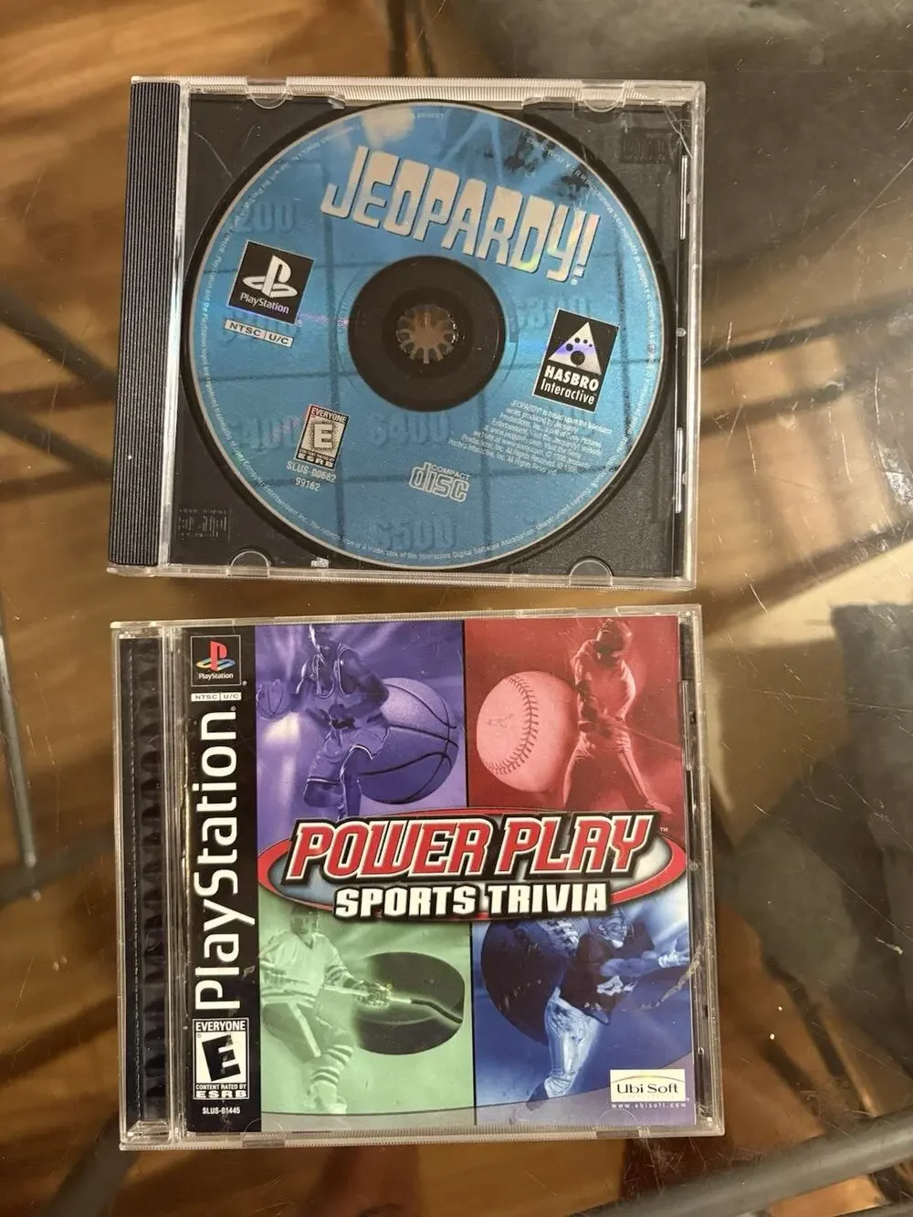 Sony PlayStation 1 PS1 Game Lot Jeopardy Power Play Sports Trivia Worms Case